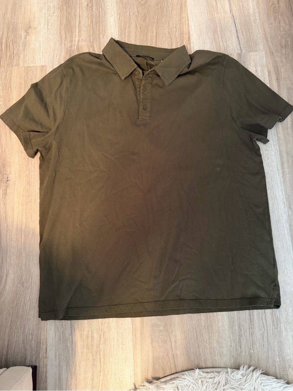 NEW Vince garment dyed cotton polo shirt xxl